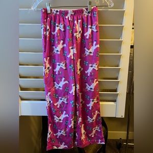 Unbranded - Girls Pants - Flannel -Possible PJ’s - Pink - Unicorns - 10 -